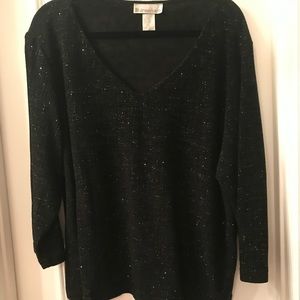 Black sparkle cocktail top